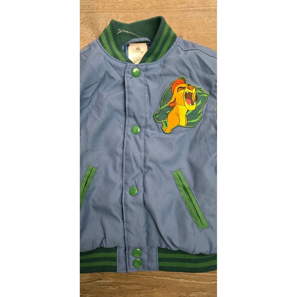 Disney The Lion‎ Guard Kion Kopa Blue Green Bomber Jacket Kids Toddler Size 2T
